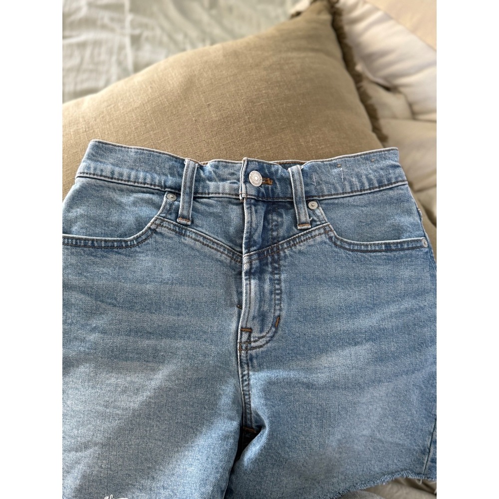 Madewell The Perfect Mid-Length Jean Shorts‎ 25 High Rise Raw Hem Denim - Picture 4 of 7